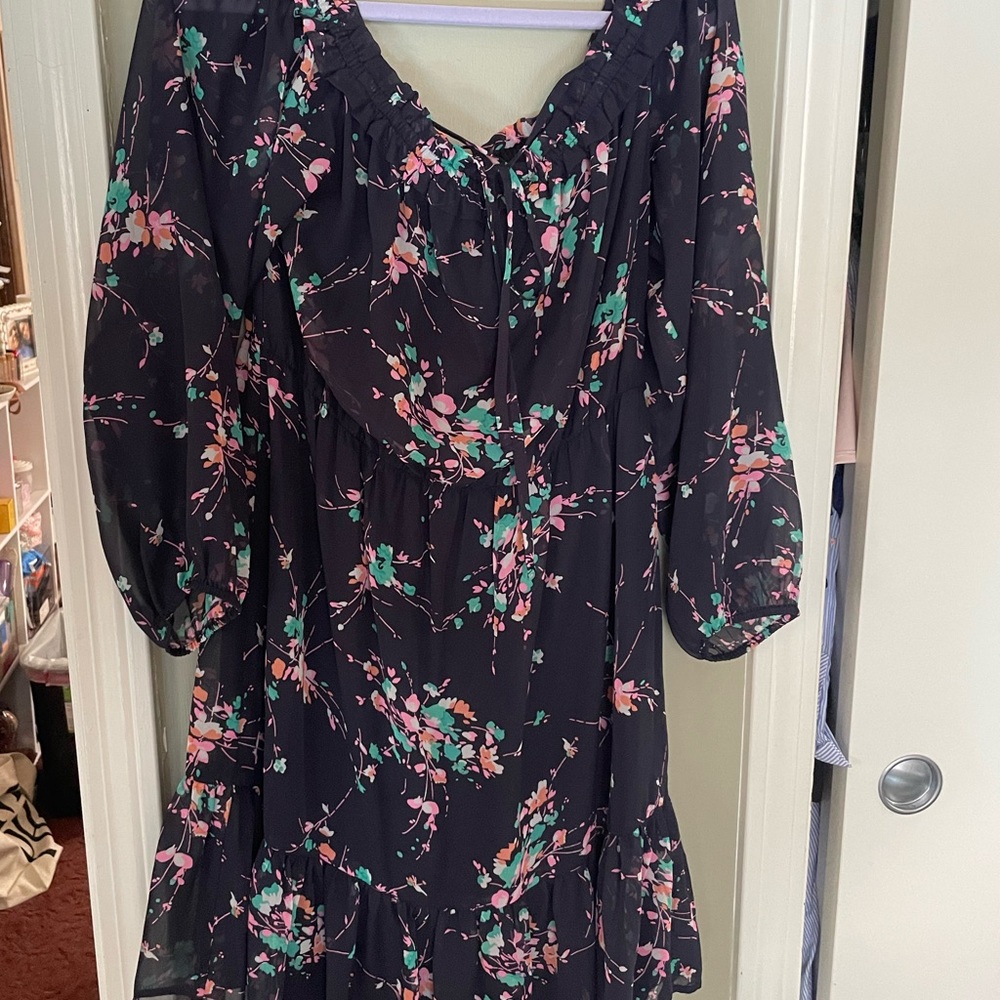 Nine West Blue floral dress size 16